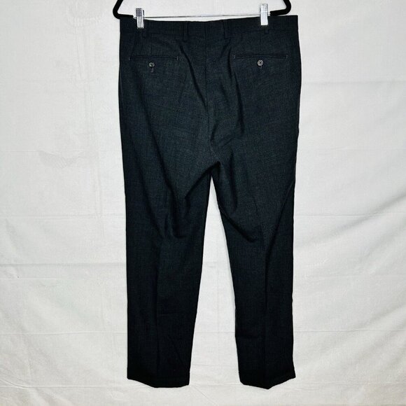 Lauren Ralph Lauren Wool Blend Dress Pants Gray Pleated Trousers 36x32 Cuffed - Picture 5 of 9